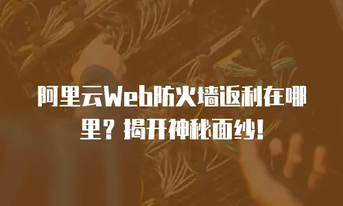 阿里云Web防火墙返利在哪里？揭开神秘面纱！
