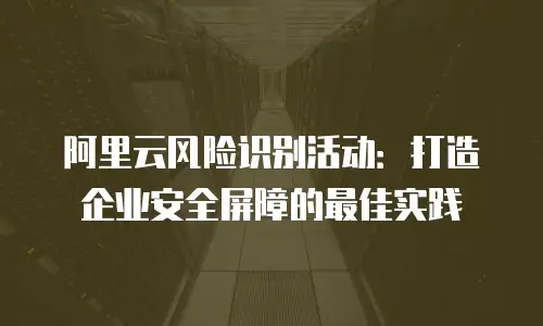 阿里云风险识别活动：打造企业安全屏障的最佳实践