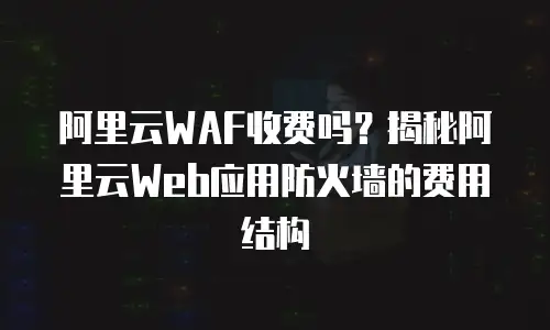 阿里云WAF收费吗？揭秘阿里云Web应用防火墙的费用结构