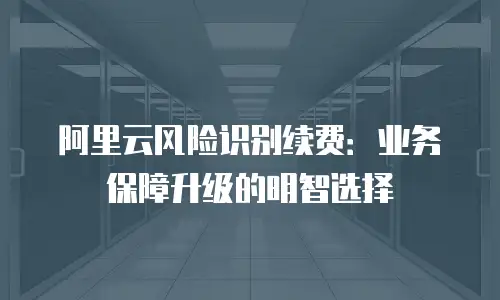 阿里云风险识别续费：业务保障升级的明智选择