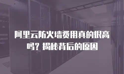 阿里云防火墙费用真的很高吗？揭秘背后的原因