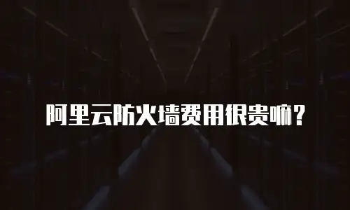 阿里云防火墙费用很贵嘛？