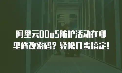 阿里云DDoS防护活动在哪里修改密码？轻松几步搞定！