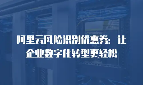 阿里云风险识别优惠券：让企业数字化转型更轻松