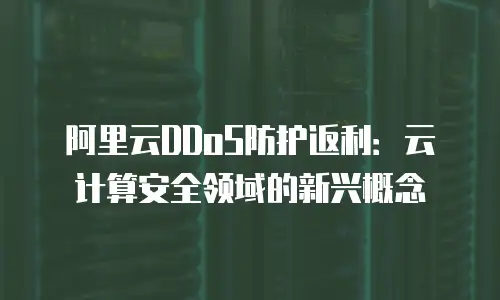 阿里云DDoS防护返利：云计算安全领域的新兴概念
