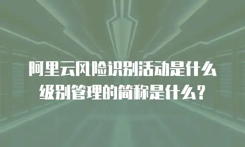 阿里云风险识别活动是什么级别管理的简称是什么？