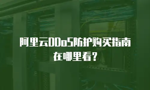 阿里云DDoS防护购买指南在哪里看？