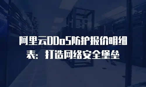 阿里云DDoS防护报价明细表：打造网络安全堡垒