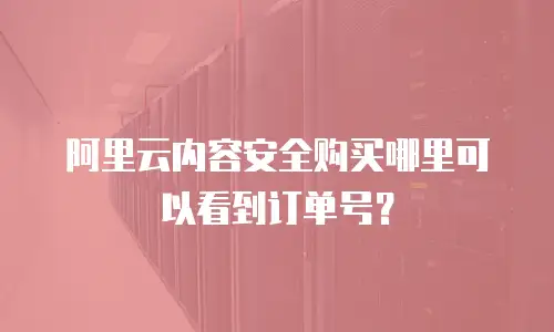 阿里云内容安全购买哪里可以看到订单号？