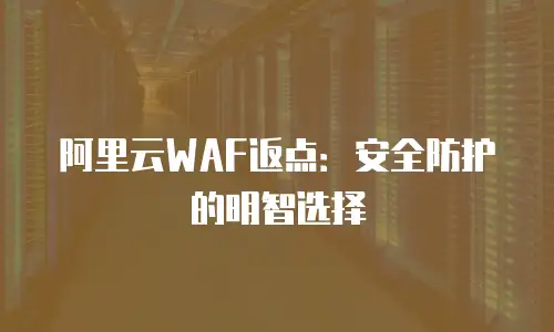 阿里云WAF返点：安全防护的明智选择