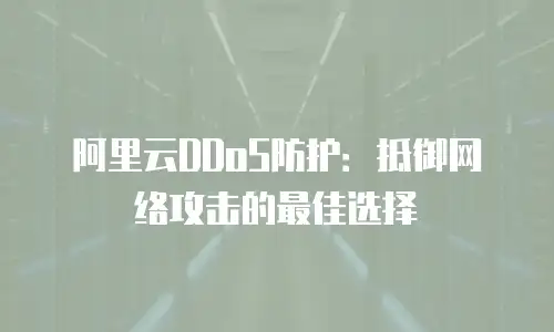 阿里云DDoS防护：抵御网络攻击的最佳选择