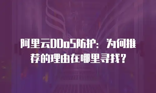 阿里云DDoS防护：为何推荐的理由在哪里寻找？