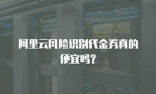 阿里云风险识别代金券真的便宜吗？