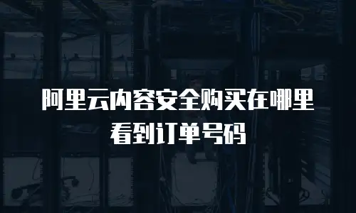 阿里云内容安全购买在哪里看到订单号,阿里云内容安全购买在哪里看到订单号码