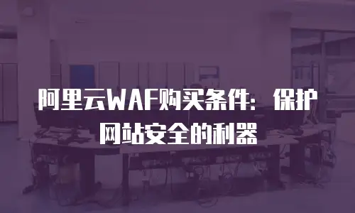 阿里云WAF购买条件：保护网站安全的利器