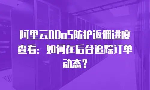 阿里云DDoS防护返佣进度查看：如何在后台追踪订单动态？
