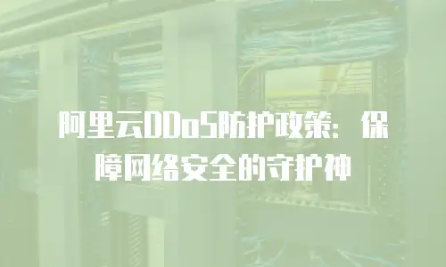阿里云DDoS防护政策：保障网络安全的守护神