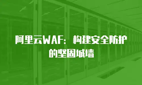 阿里云WAF：构建安全防护的坚固城墙