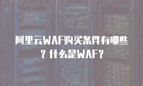 阿里云WAF购买条件有哪些？什么是WAF？