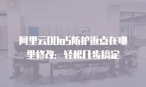 阿里云DDoS防护返点在哪里修改：轻松几步搞定