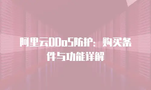 阿里云DDoS防护：购买条件与功能详解