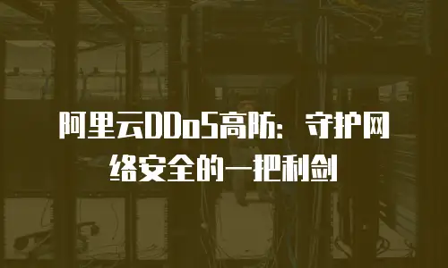 阿里云DDoS高防：守护网络安全的一把利剑