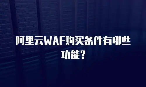 阿里云WAF购买条件有哪些功能？