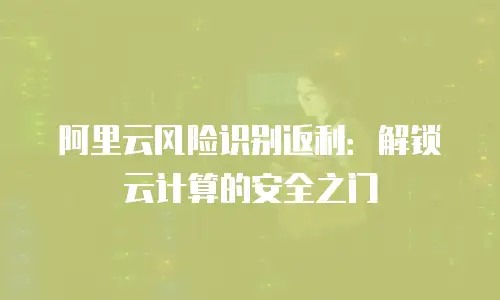 阿里云风险识别返利：解锁云计算的安全之门