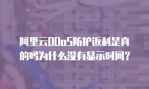 阿里云DDoS防护返利是真的吗为什么没有显示时间？