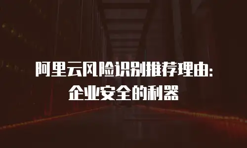 阿里云风险识别推荐理由：企业安全的利器