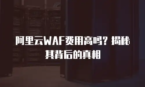 阿里云WAF费用高吗？揭秘其背后的真相