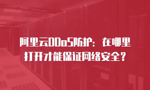 阿里云DDoS防护：在哪里打开才能保证网络安全？