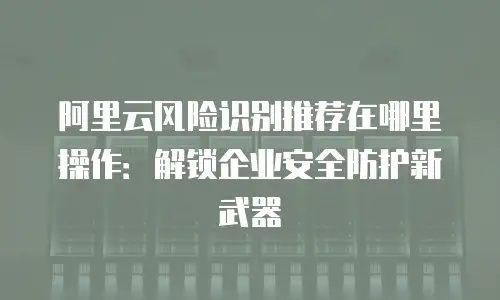 阿里云风险识别推荐在哪里操作：解锁企业安全防护新武器