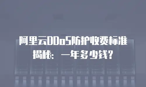 阿里云DDoS防护收费标准揭秘：一年多少钱？