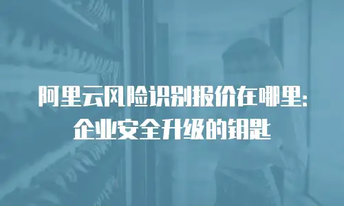 阿里云风险识别报价在哪里：企业安全升级的钥匙