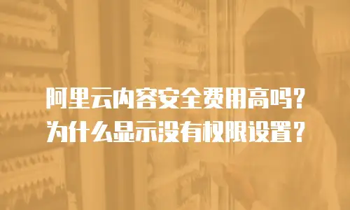 阿里云内容安全费用高吗？为什么显示没有权限设置？