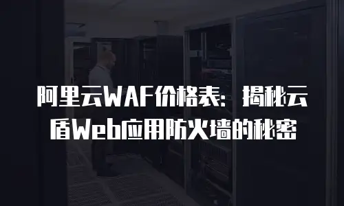 阿里云WAF价格表：揭秘云盾Web应用防火墙的秘密