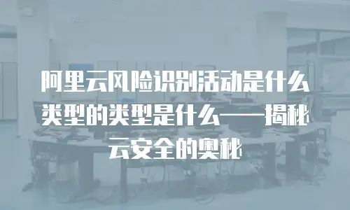阿里云风险识别活动是什么类型的类型是什么——揭秘云安全的奥秘