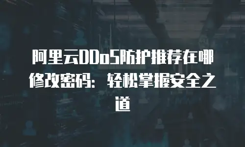 阿里云DDoS防护推荐在哪修改密码：轻松掌握安全之道