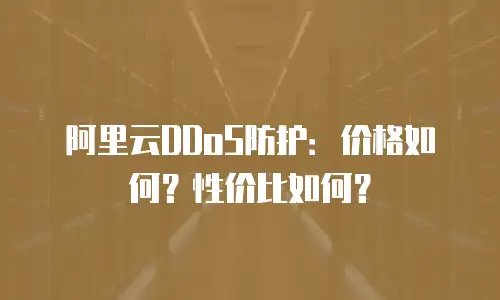 阿里云DDoS防护：价格如何？性价比如何？