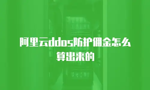 阿里云ddos防护佣金怎么算出来的