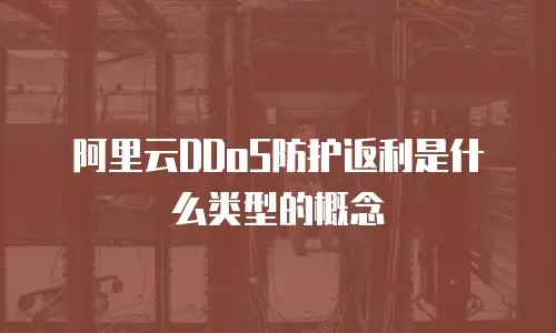 阿里云DDoS防护返利是什么类型的概念