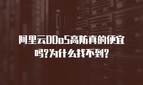 阿里云DDoS高防真的便宜吗?为什么找不到?