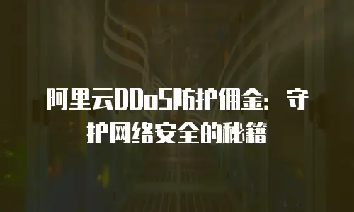 阿里云DDoS防护佣金：守护网络安全的秘籍
