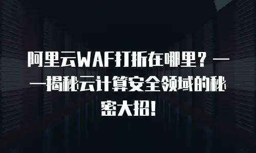 阿里云WAF打折在哪里？——揭秘云计算安全领域的秘密大招！