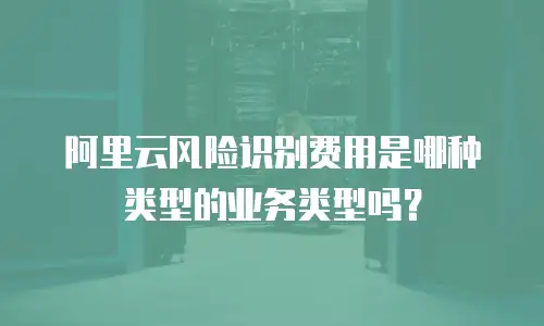 阿里云风险识别费用是哪种类型的业务类型吗？