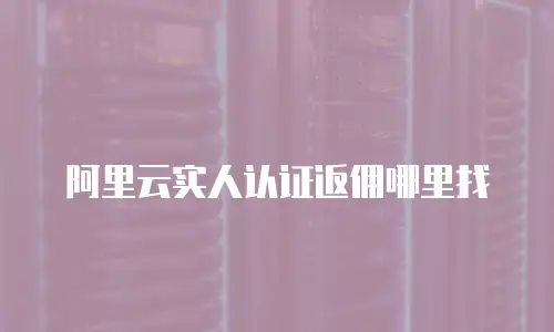 阿里云实人认证返佣哪里找