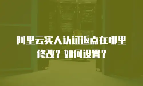 阿里云实人认证返点在哪里修改？如何设置？