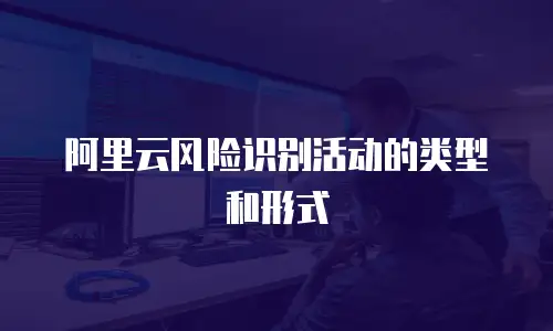 阿里云风险识别活动的类型和形式