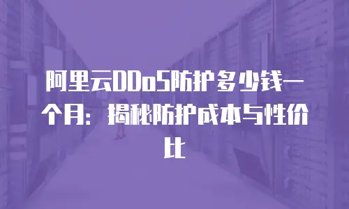 阿里云DDoS防护多少钱一个月：揭秘防护成本与性价比